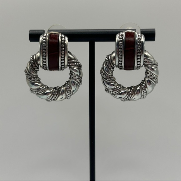 Brighton Bordeaux Earrings, Red/Brown - Picture 1 of 4